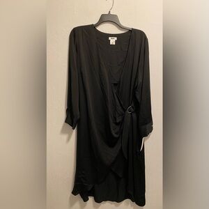 DKNY Women’s Formal Black Long Sleeve Dress Size 18W Brand New